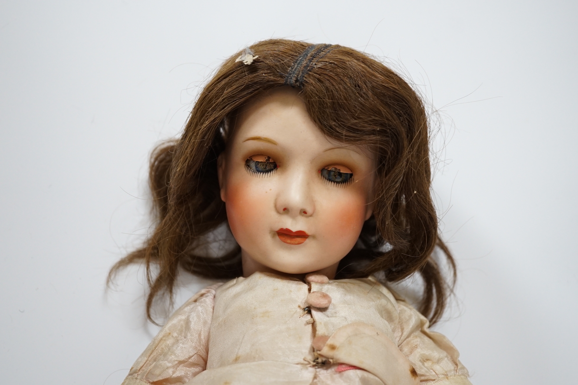 A Jumeau Unis bisque doll, mould 306, Princess Elizabeth, 1938, 46cm tall